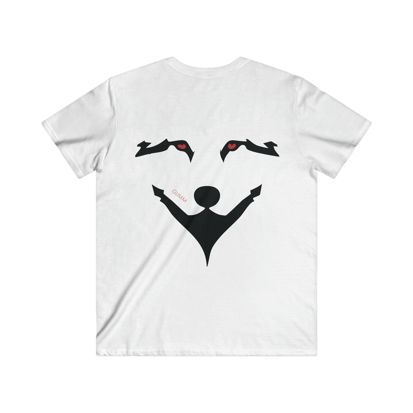 Fake smile GLIMM, Men's Fitted V-Neck Short Sleeve Tee