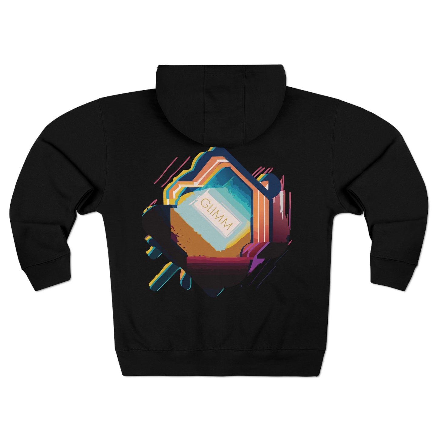 GLITCH GLIMM, Premium Full Zip Hoodie