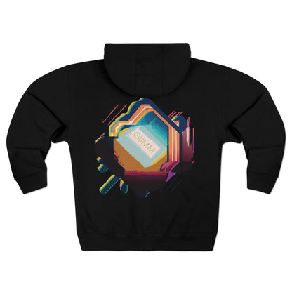 GLITCH GLIMM, Premium Full Zip Hoodie