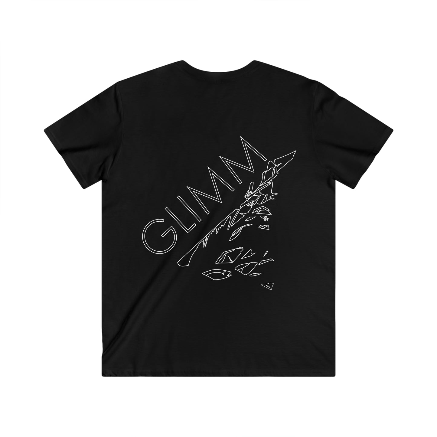 W G GLIMM, Men's Fitted V-Neck Short Sleeve Tee