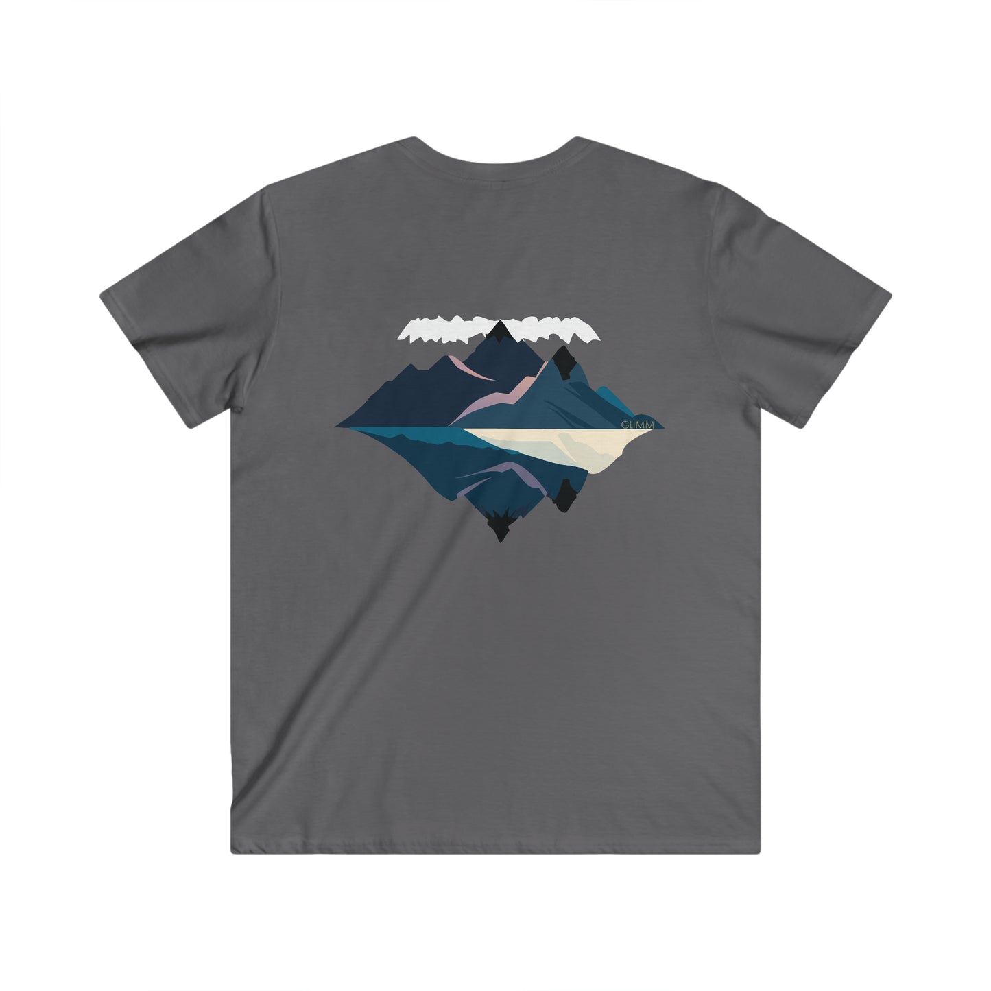 Mountain GLIMM, Men's Fitted V-Neck Short Sleeve Tee