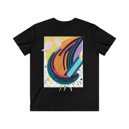 ART GLIMM, Men's Fitted V-Neck Short Sleeve Tee